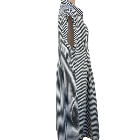 Abercrombie & Fitch Striped Short-Sleeve Midi Shirt Dress XL Tall - Picture 5 of 10